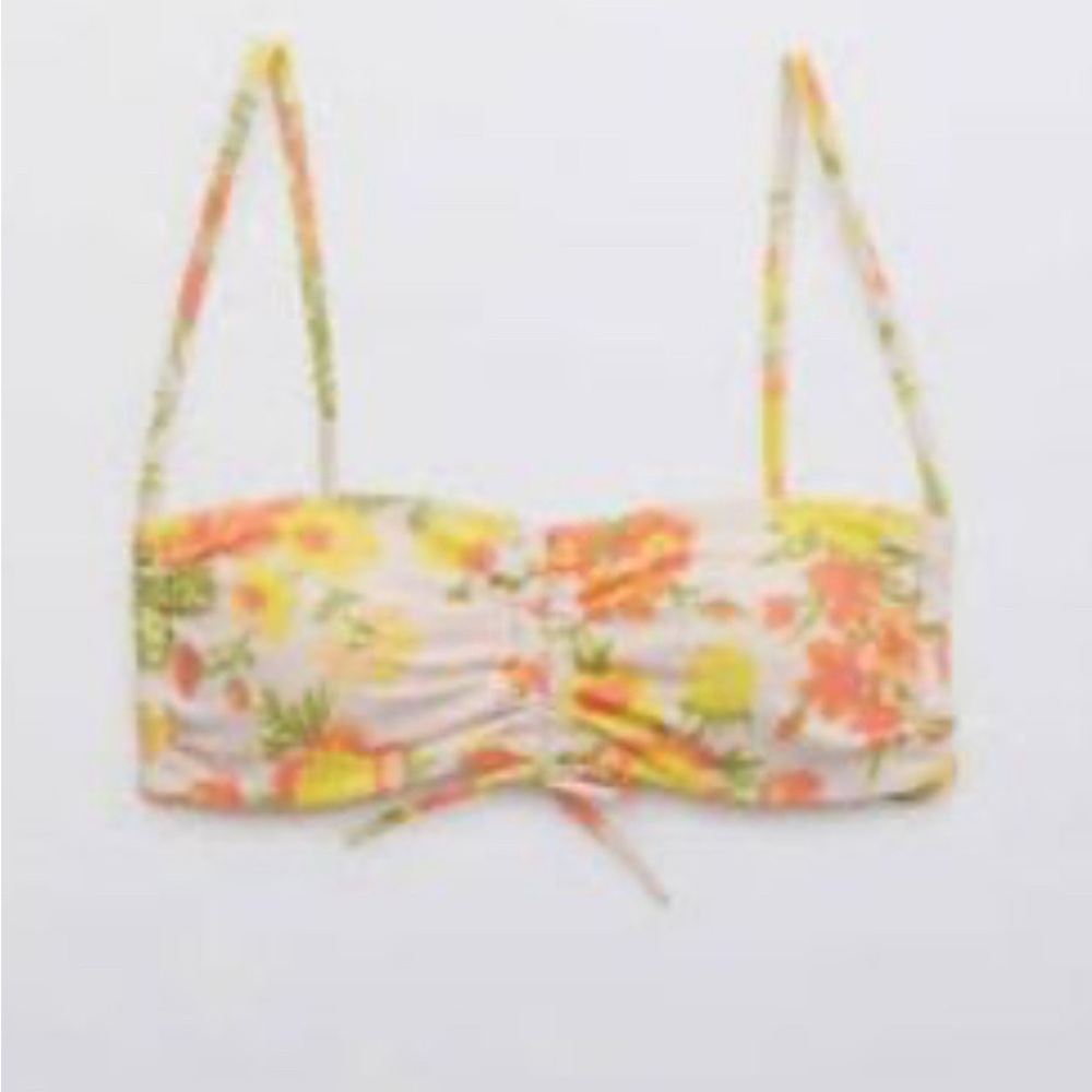 NWOT Aerie Bandeau-Tie Floral Bikini Top